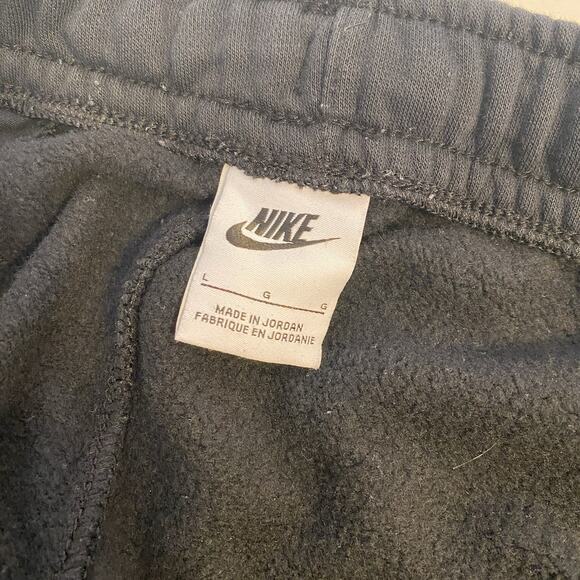 Nike Men L Sweatpants Jogger Black Athletic Active Outdoor Hiking Pants Y2K Logo - Picture 4 of 11